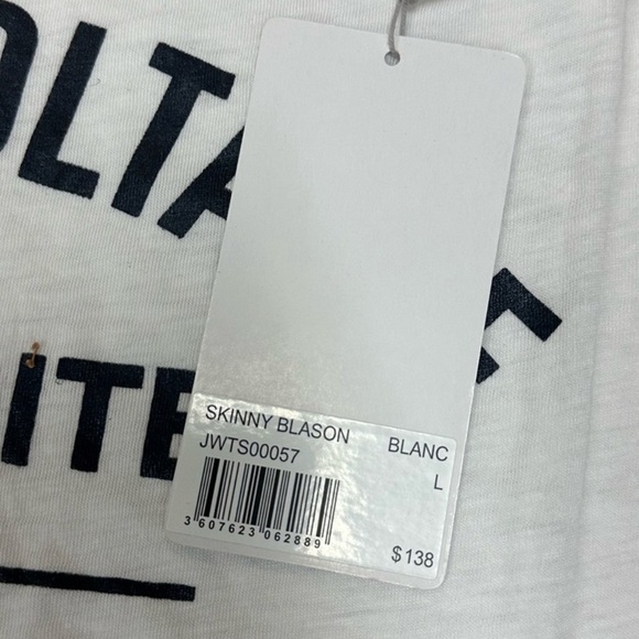 Zadig & Voltaire Skinny Blasson Tee- S,M,L - Picture 9 of 9